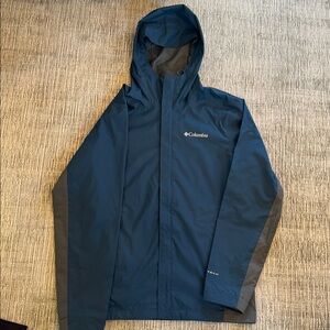 Columbia Deep Blue Outdoor Rain Jacket Used (S)